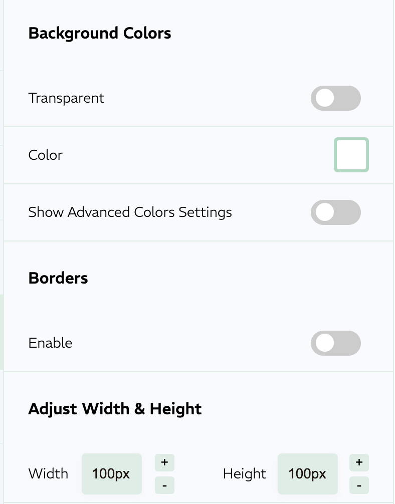 Background options